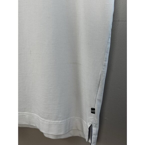 Nautica Sailing Club Polo 2XLT Blue White Coast Cup Y2K Nautical Prep FLAW - Picture 10 of 15